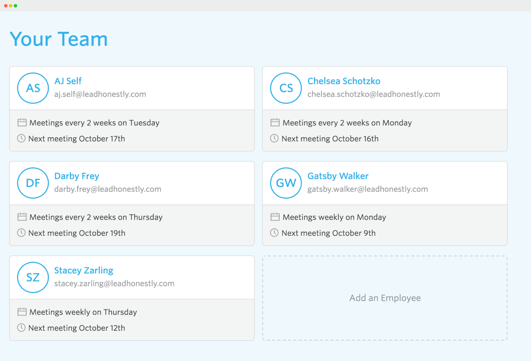 Lead Honestly team view